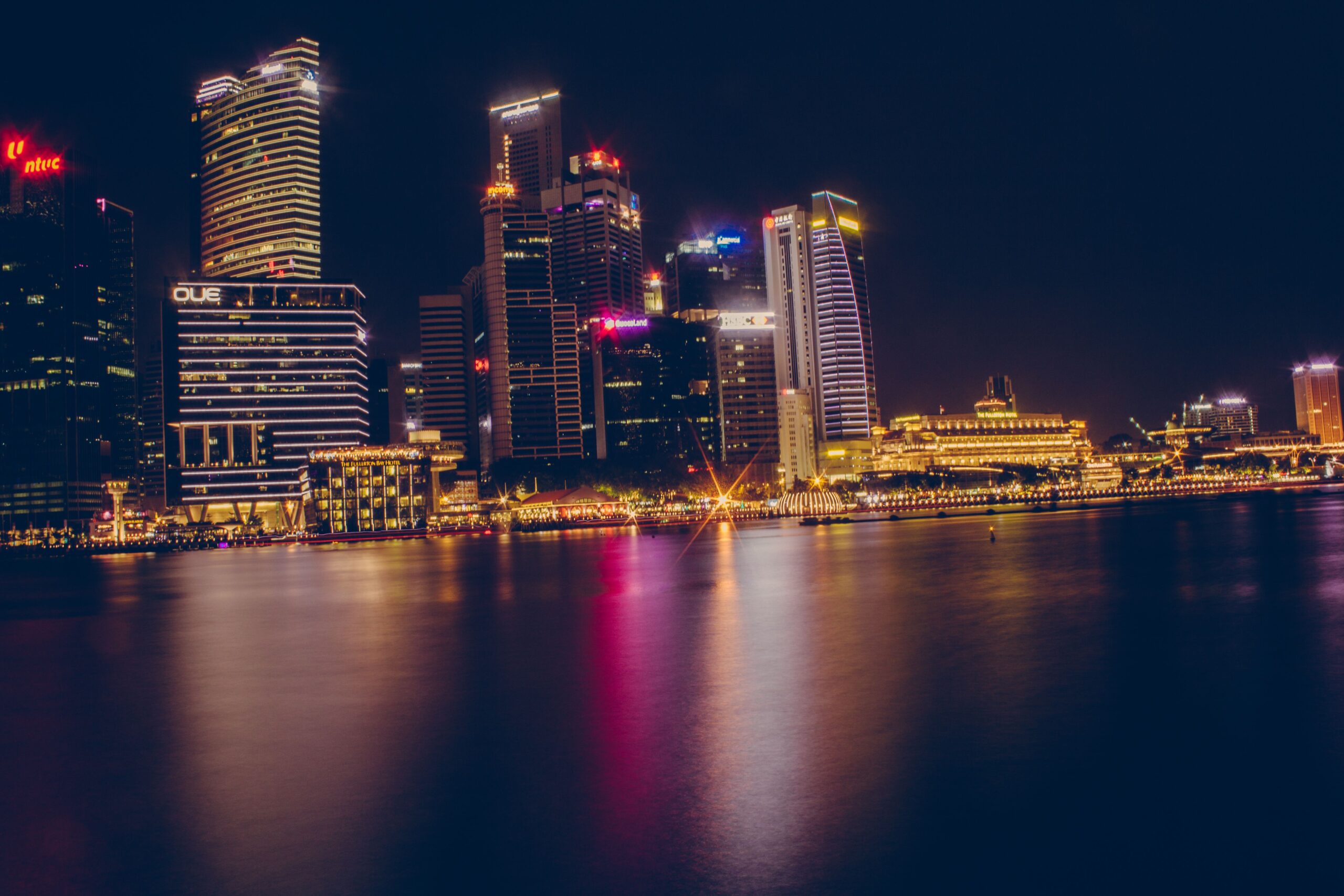 singapore night skyline